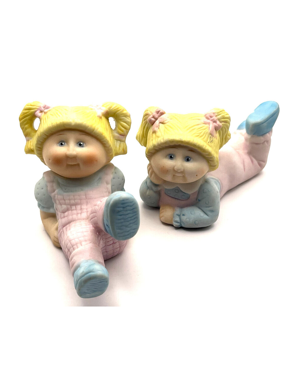 Cabbage Patch Kids - Vintage - 1984 - Ceramic - Blonde Girl Figures